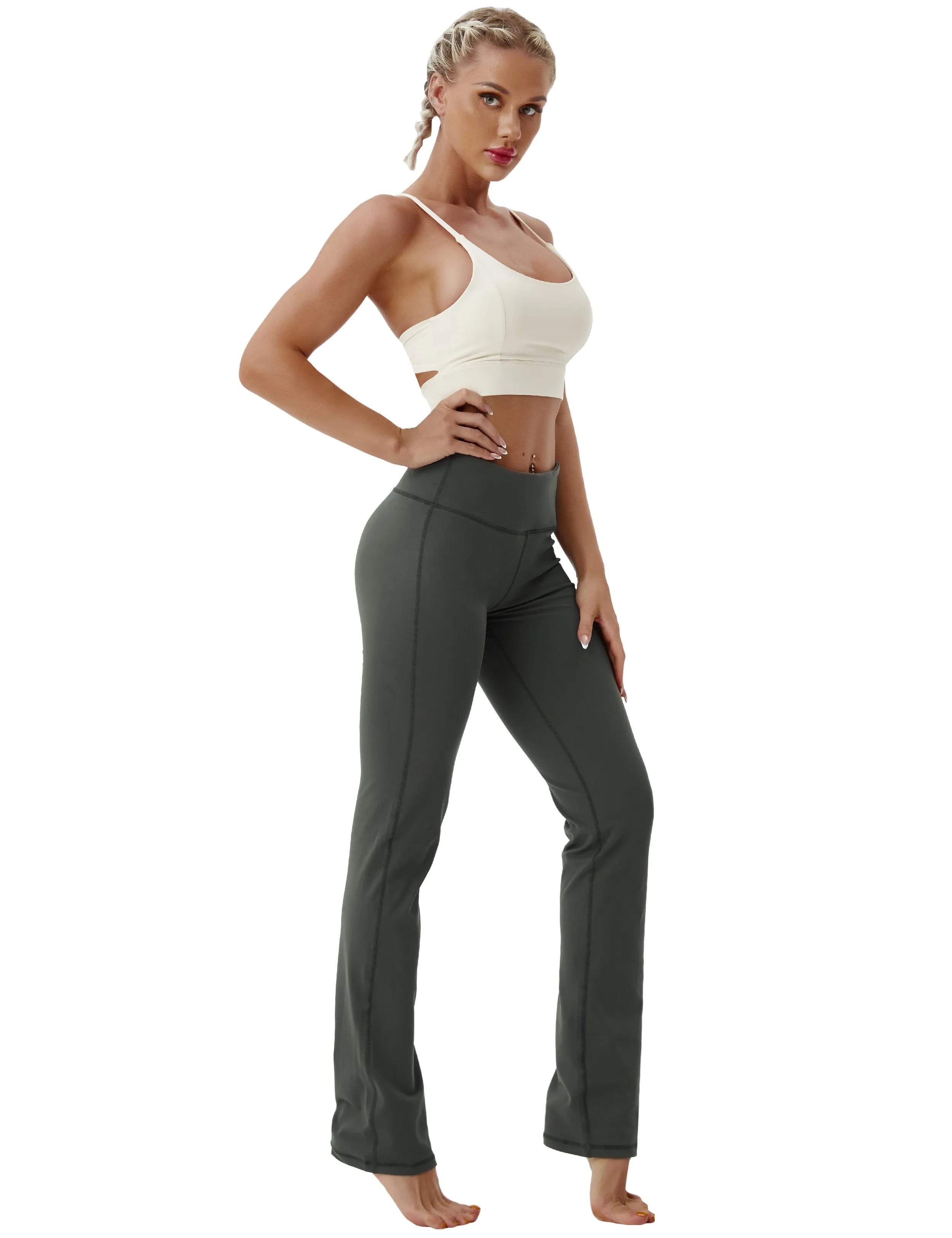 29" 31" 33" 35" Straight Leg Leggings olivegray_Tall Size