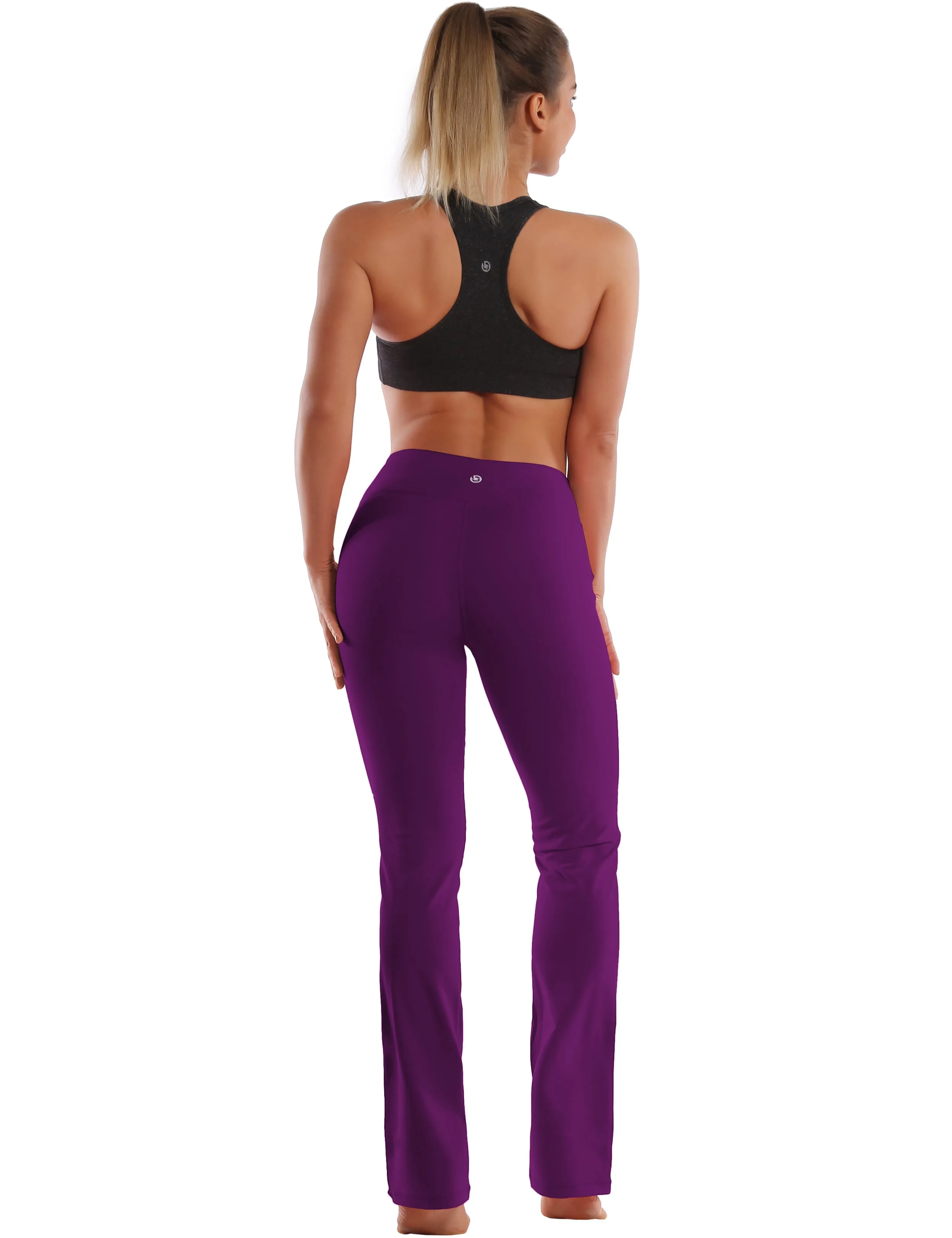 29" 31" 33" 35" Straight Leg Leggings plum_Plus Size