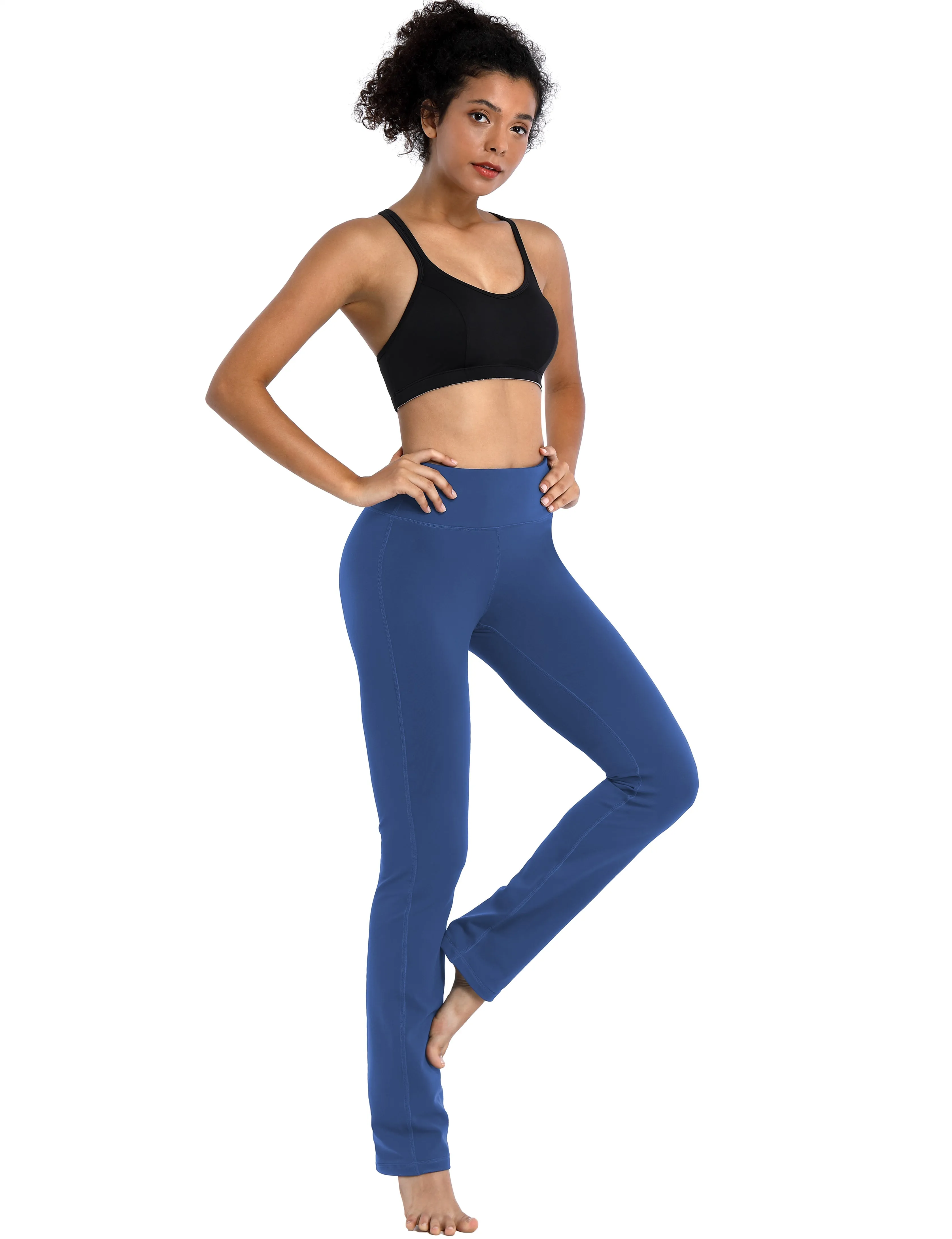 29" 31" 33" 35" Straight Leg Leggings purplishblue_Gym