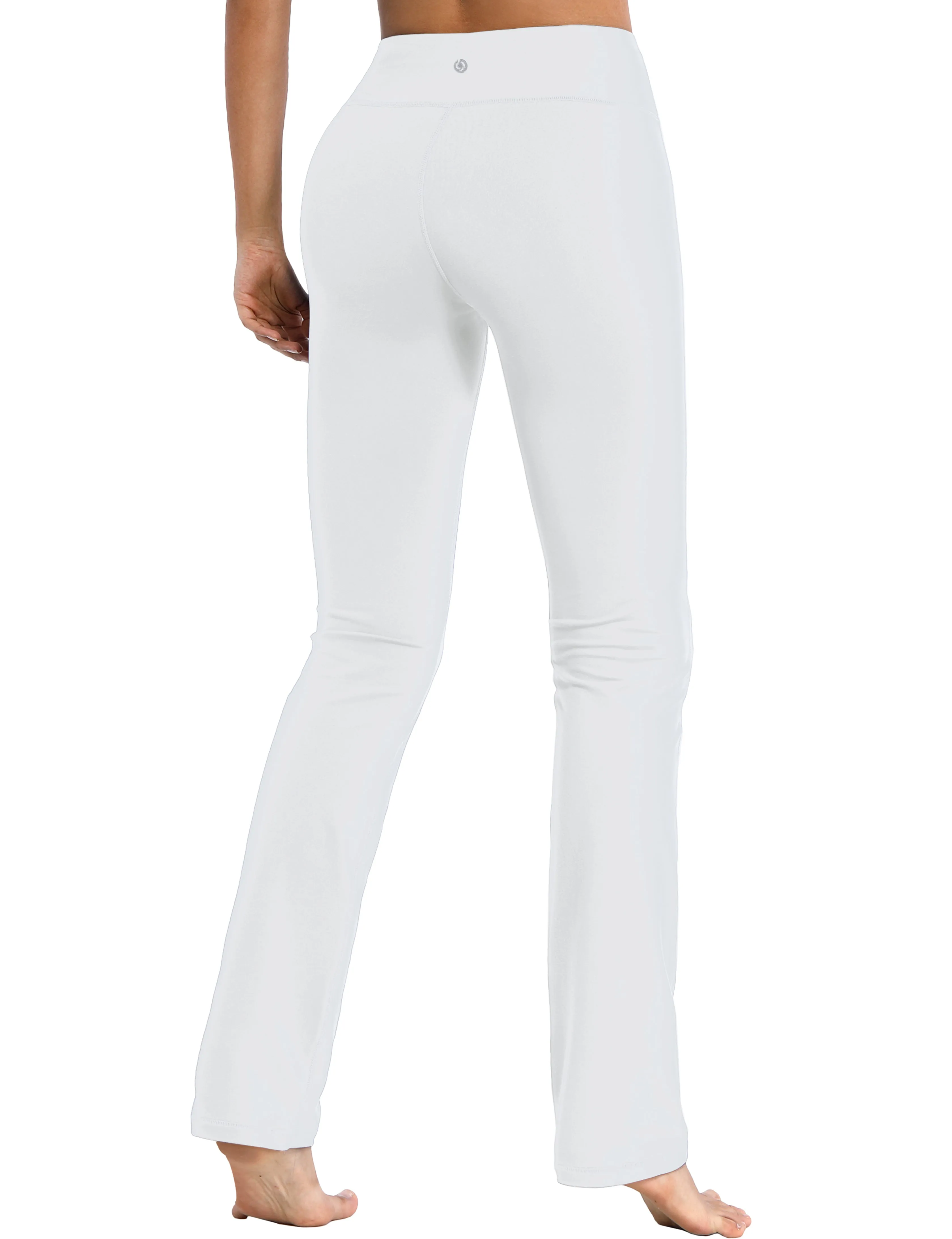 29" 31" 33" 35" Straight Leg Leggings white_Jogging