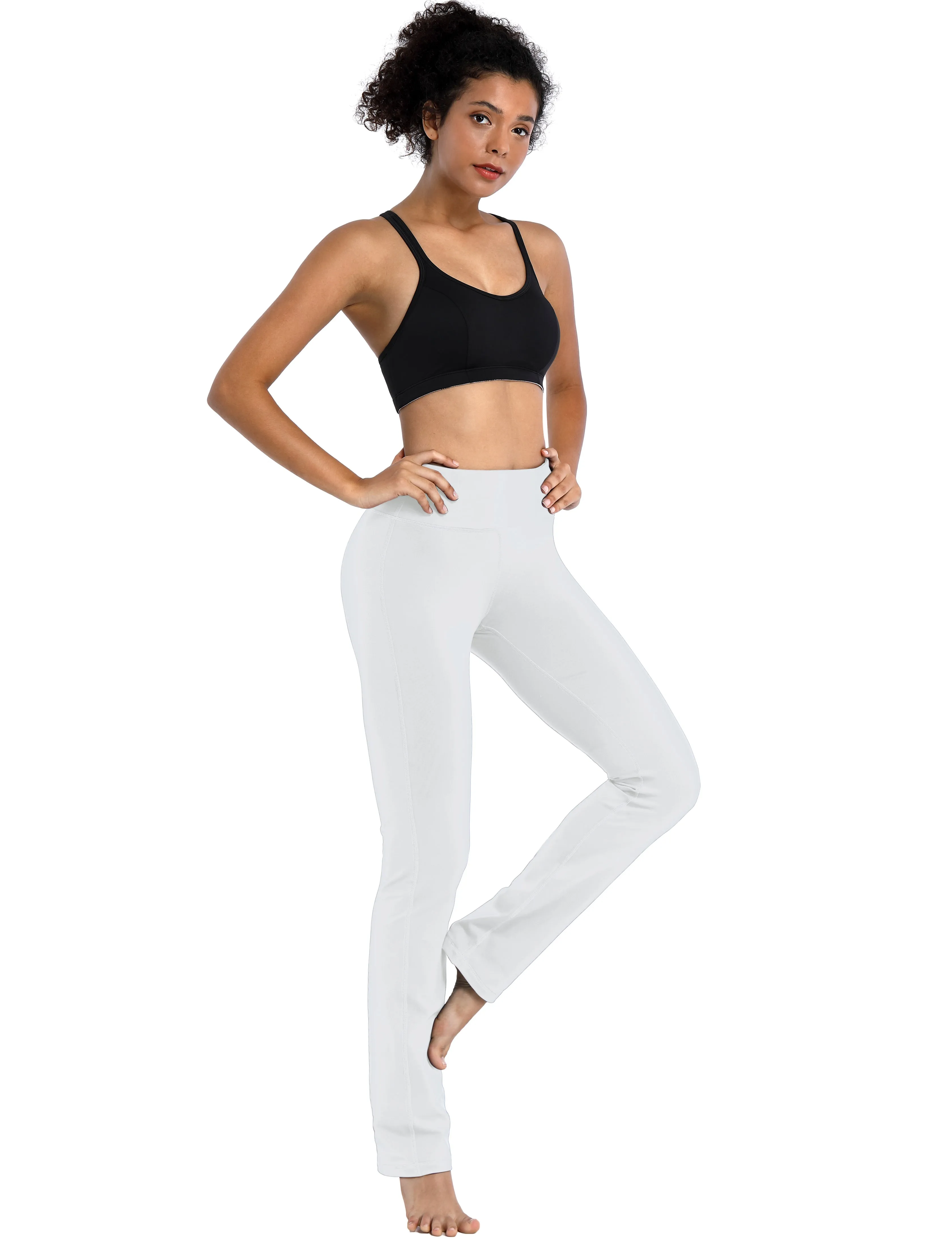 29" 31" 33" 35" Straight Leg Leggings white_Jogging