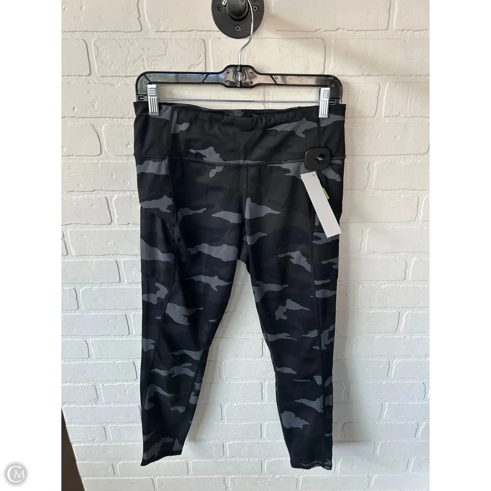 Athletic Leggings By Athleta In Black & Grey, Size: 8