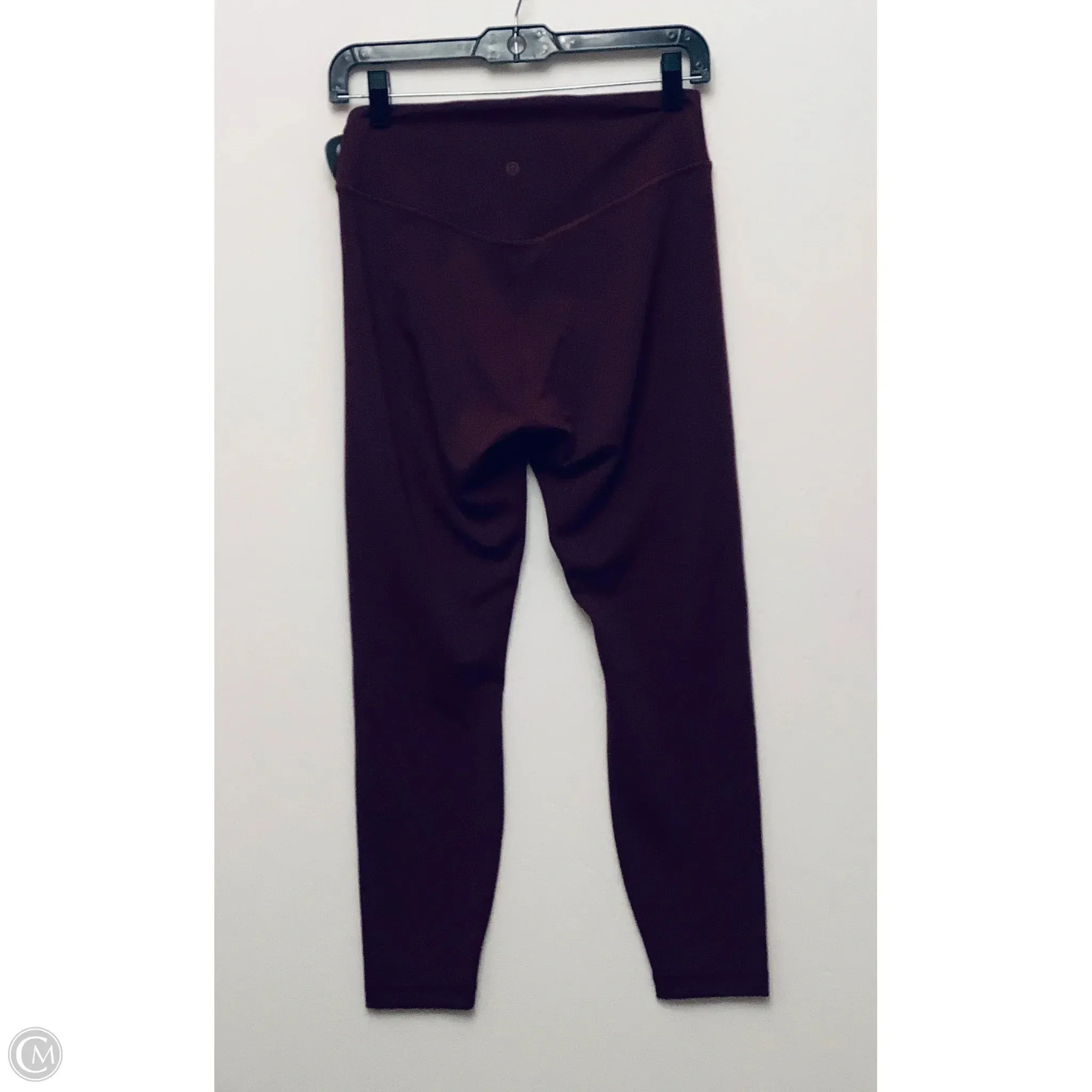 Athletic Leggings By Lululemon In Maroon, Size: 8