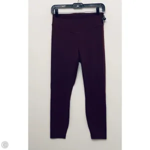 Athletic Leggings By Lululemon In Maroon, Size: 8