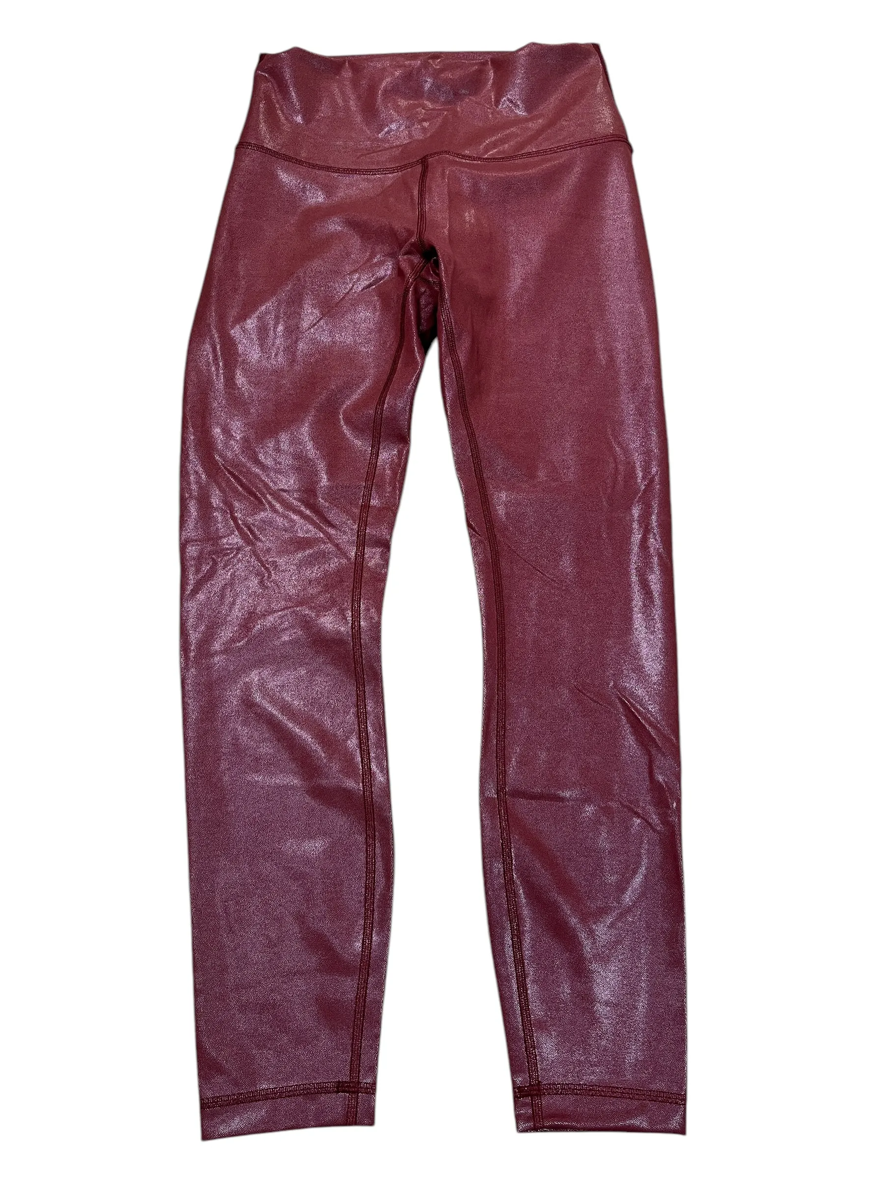Athletic Leggings By Lululemon In Maroon, Size:S