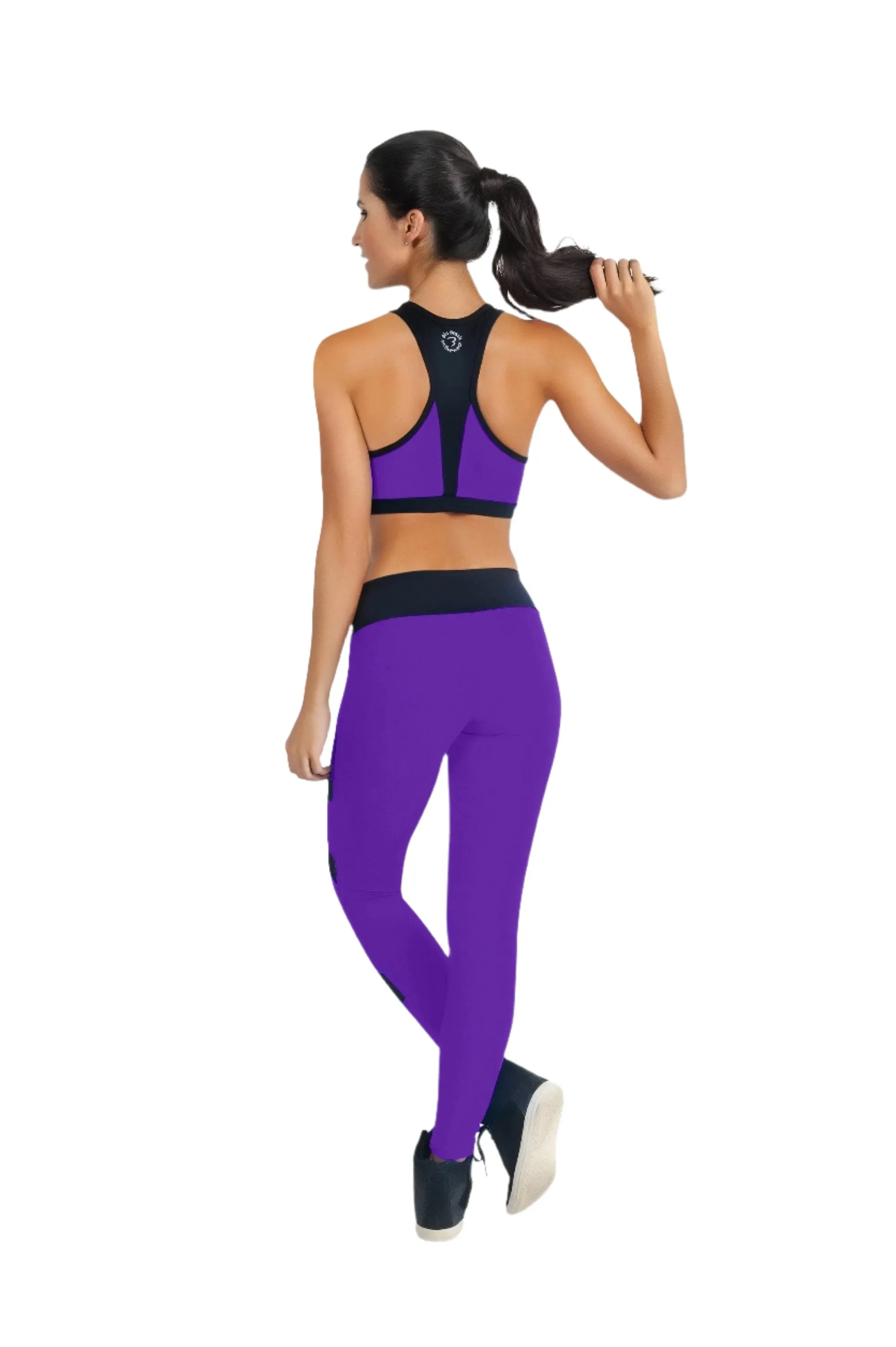 Bia Brazil Color Block Mesh Legging LE5030 Violet/Black