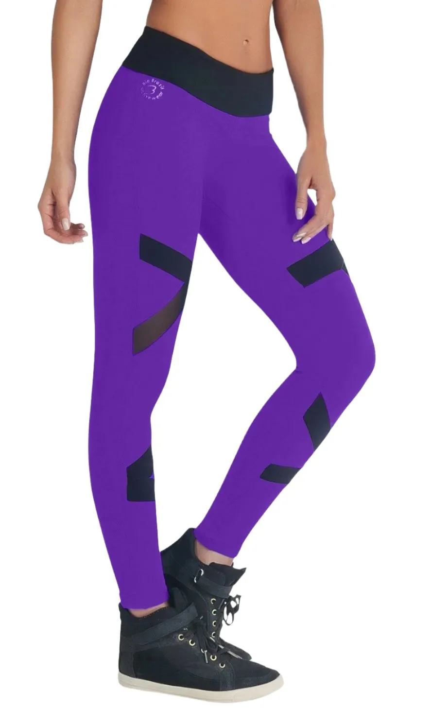 Bia Brazil Color Block Mesh Legging LE5030 Violet/Black