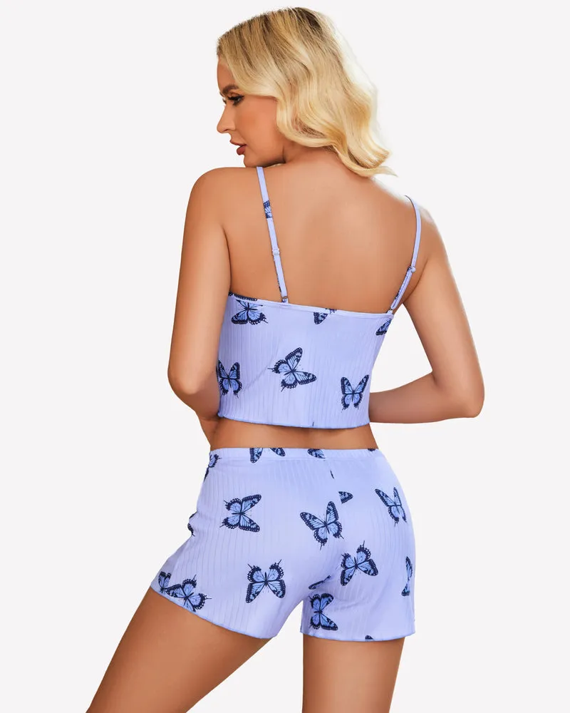 Cami Pajama Sets Ribbed Lounge Set