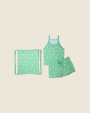 Camiseta Sin Mangas De Cuello Alto Y Pantalones Cortos En Una Bolsa
