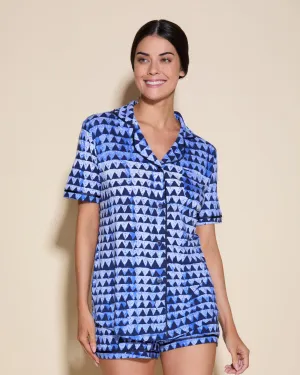 Conjunto De Pijama Con Camisa De Manga Corta Y Pantalones Cortos