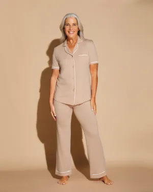 Conjunto De Pijama Con Camisa De Manga Corta Y Pantalones