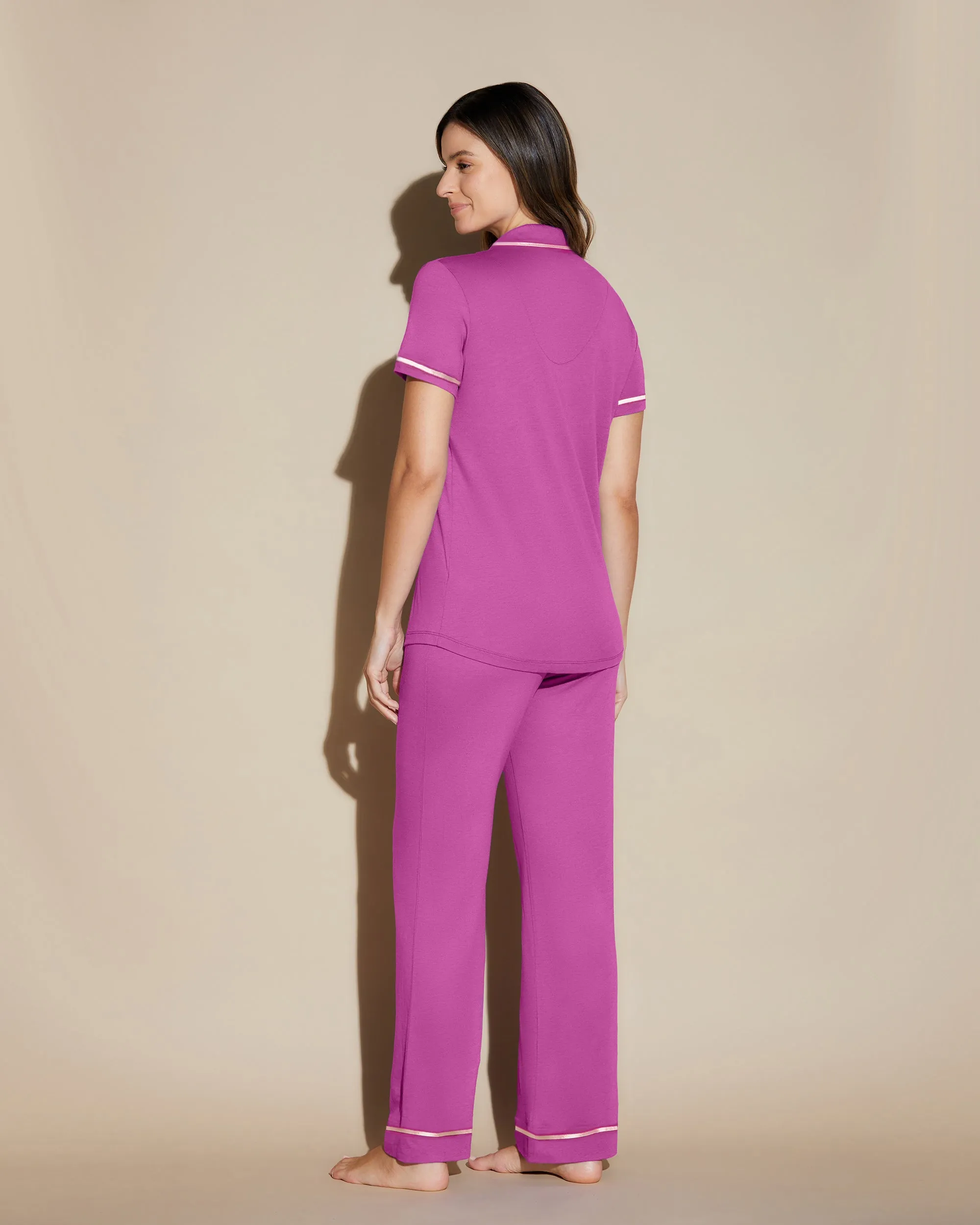 Conjunto De Pijama Con Camisa De Manga Corta Y Pantalones