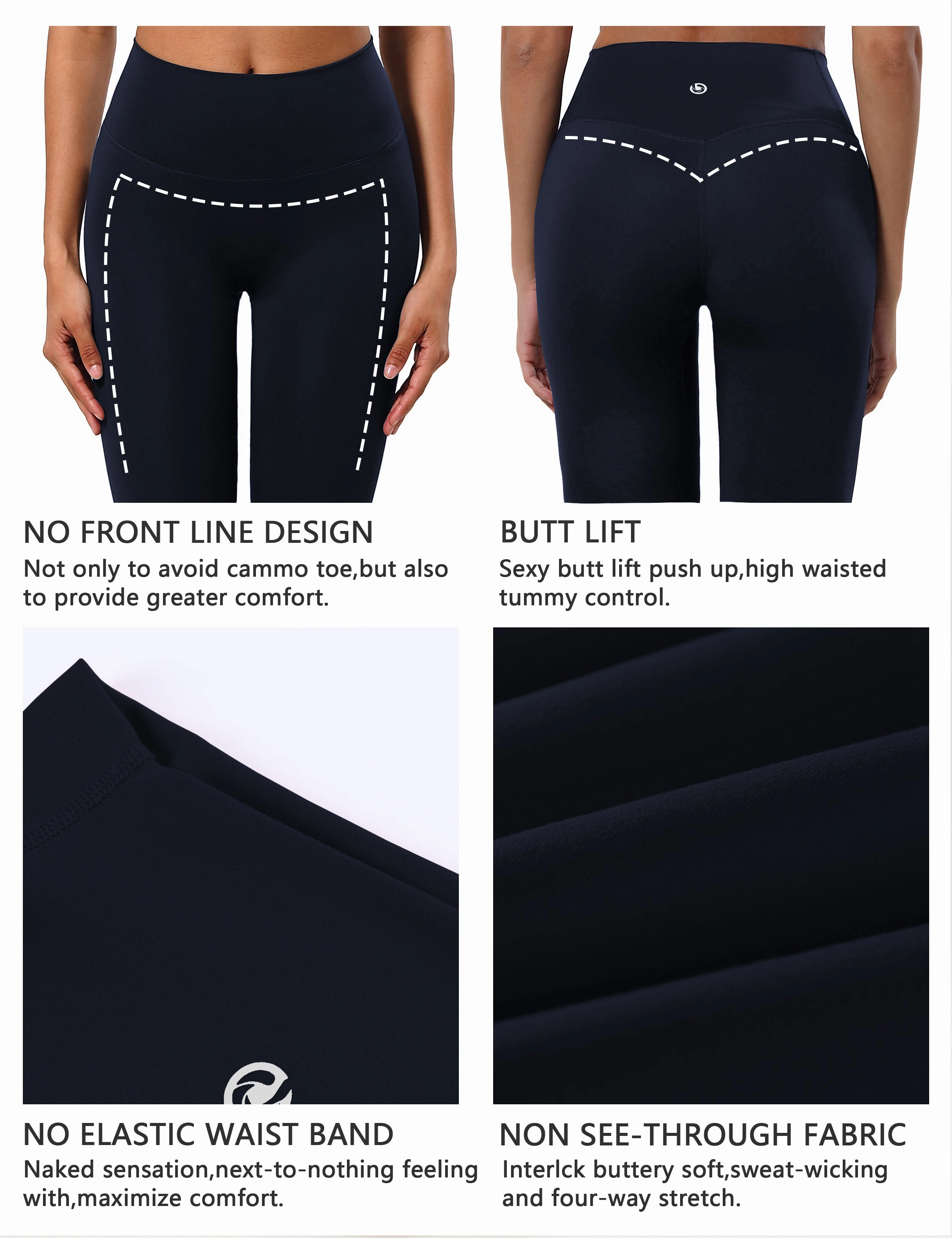 Crotch Seamless Tall Size Pants darknavy_Tall Size