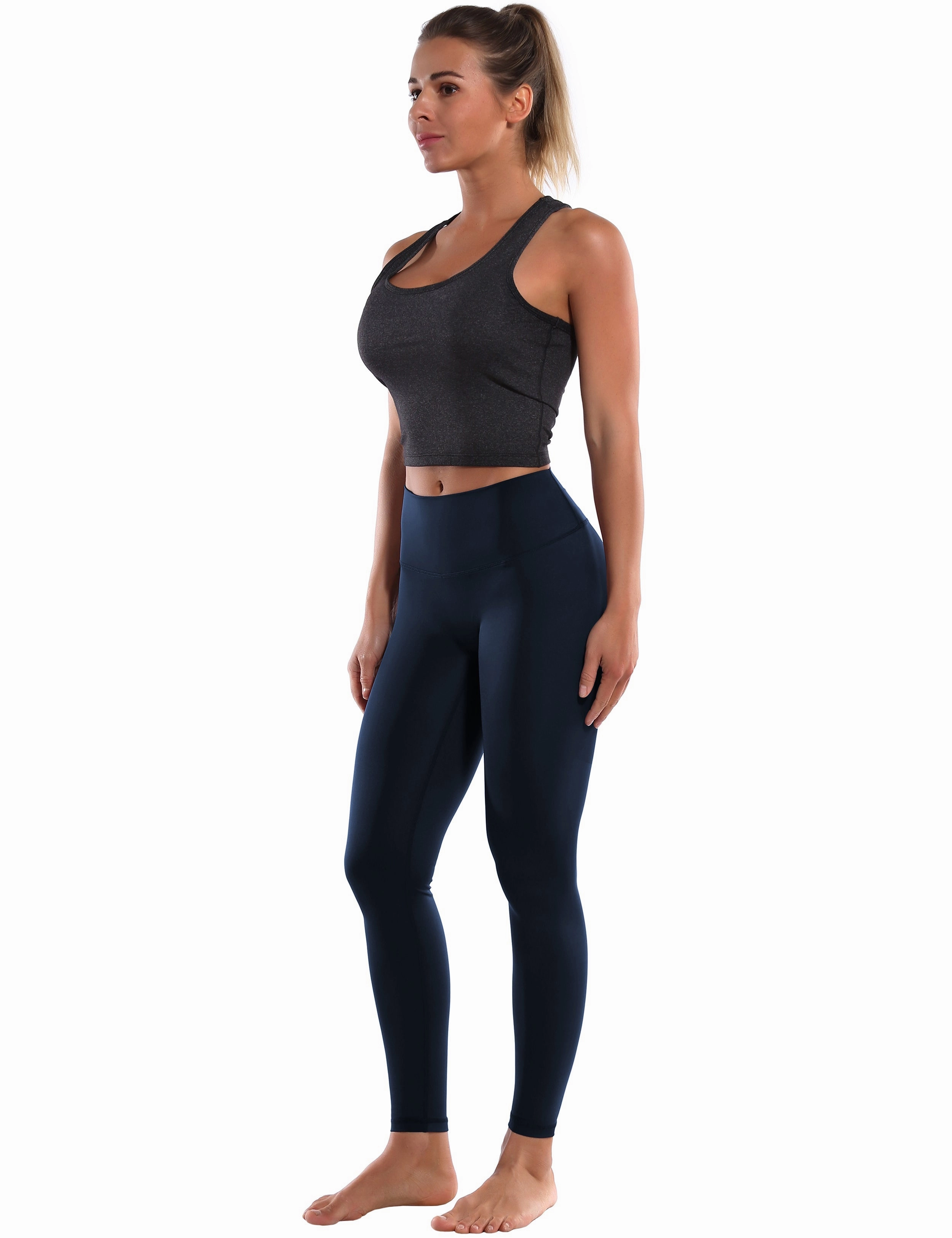 Crotch Seamless Tall Size Pants darknavy_Tall Size