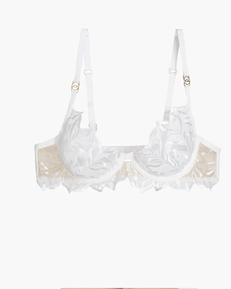 Embroidered Lace Bra and Thong 2 Sets