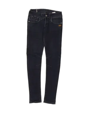 G-STAR Womens Skinny Jeans W28 L32 Navy Blue Cotton