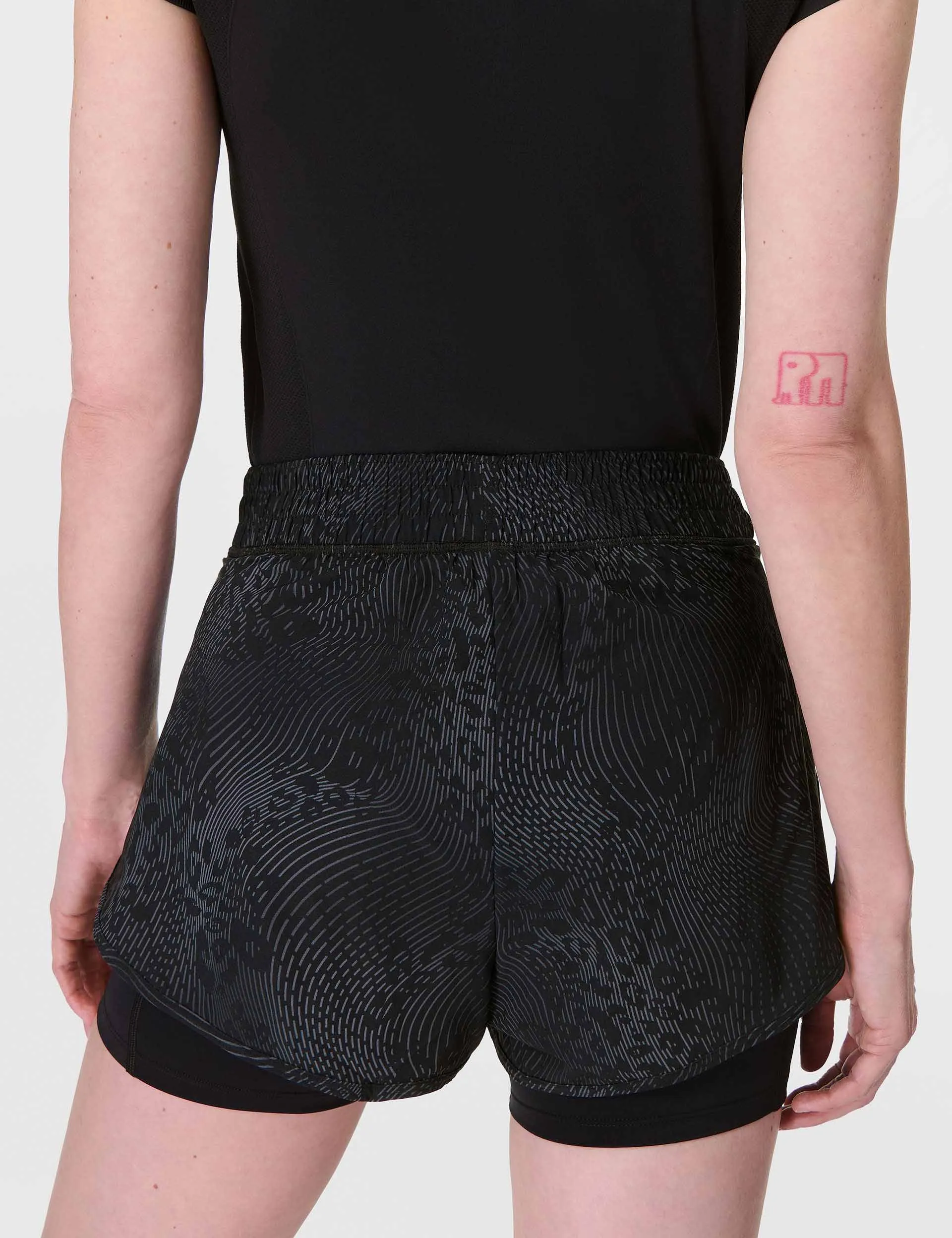 Get Set 2-in-1 Multi-Train Shorts - Grey Hybrid Leopard Print