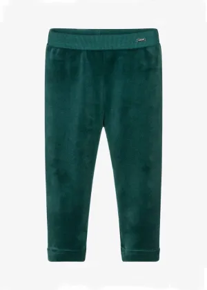 Holly Velvet Leggings - Bottle Green