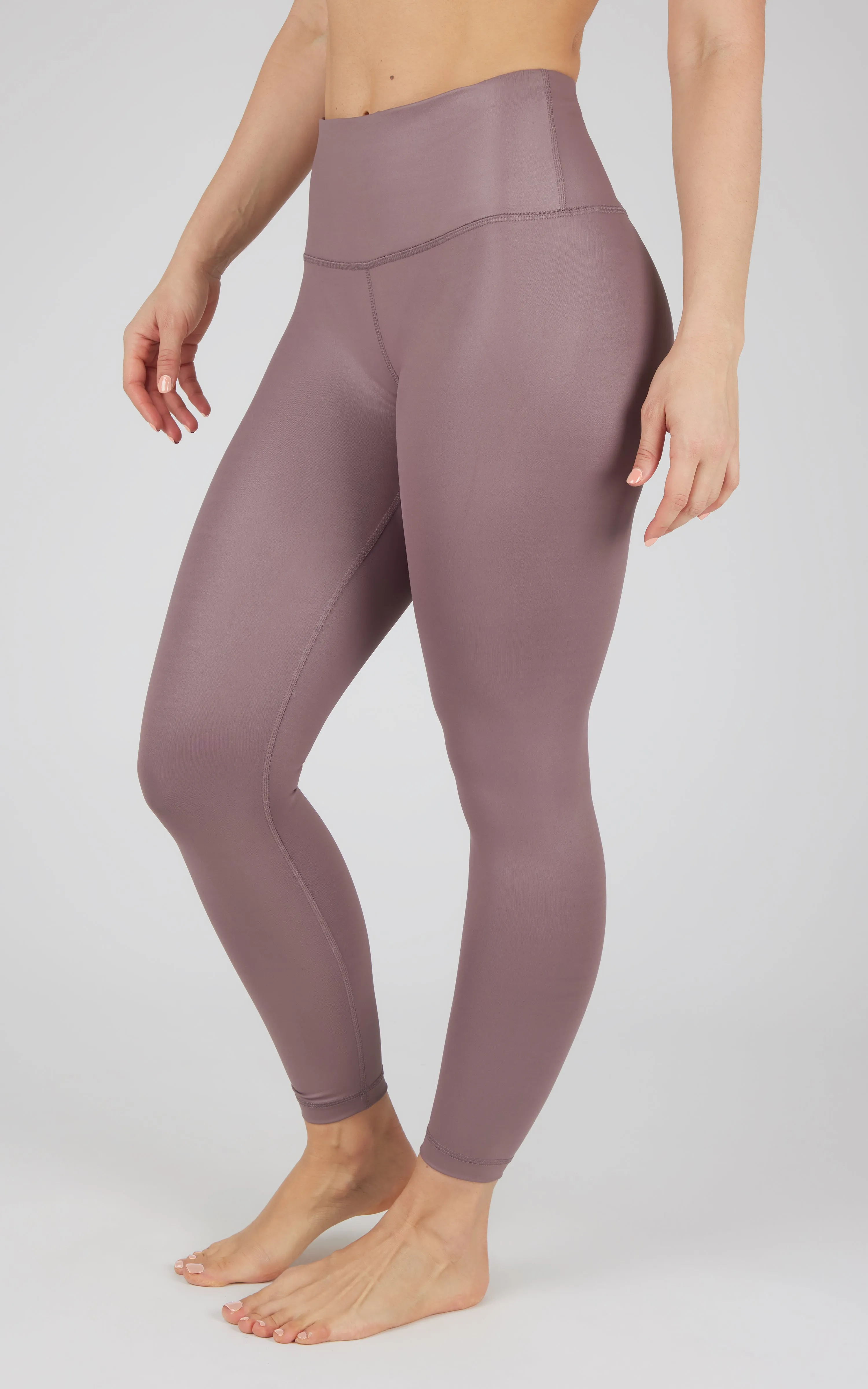 Interlink Faux Leather High Waist Cire 7/8 Ankle