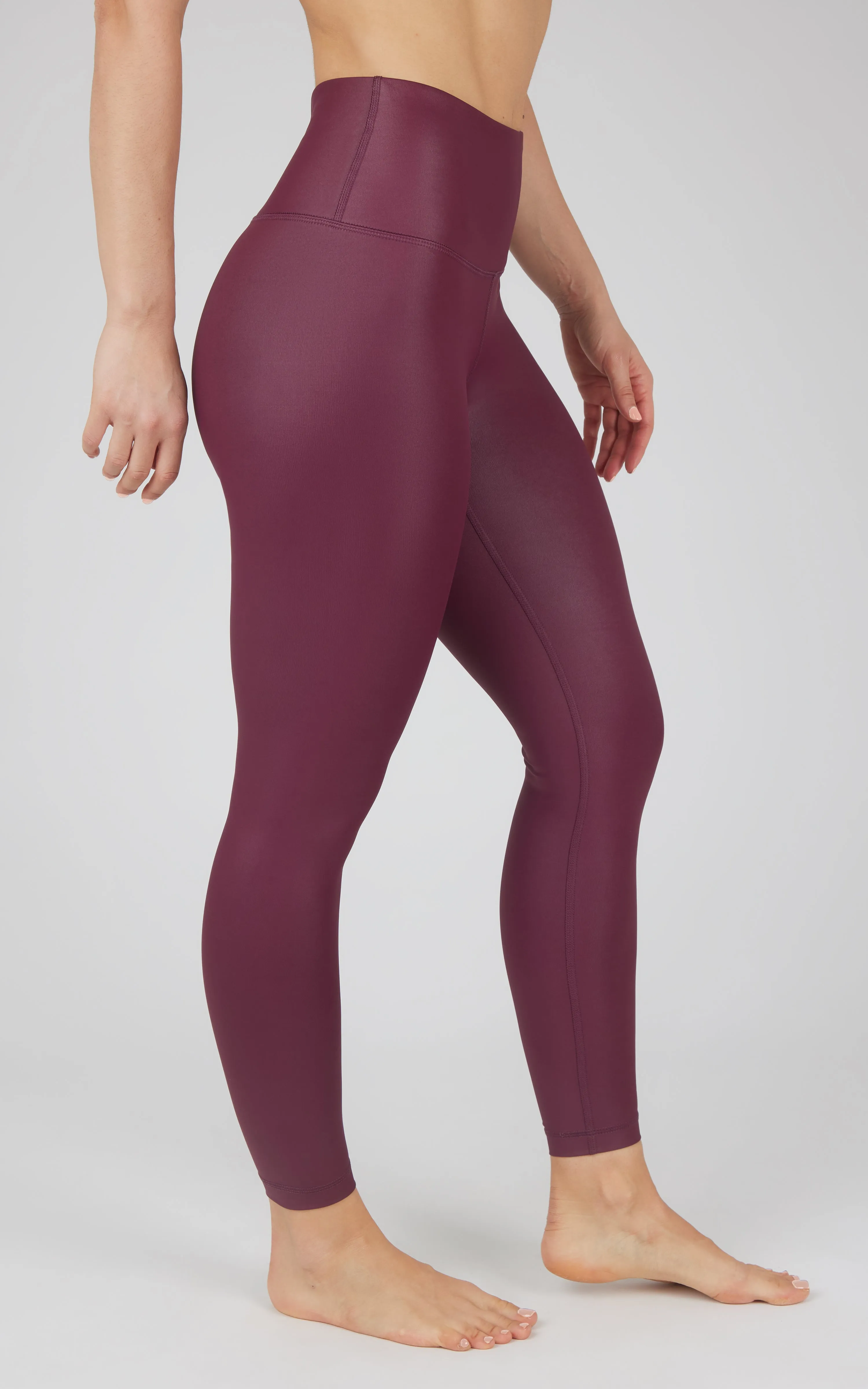 Interlink Faux Leather High Waist Cire 7/8 Ankle