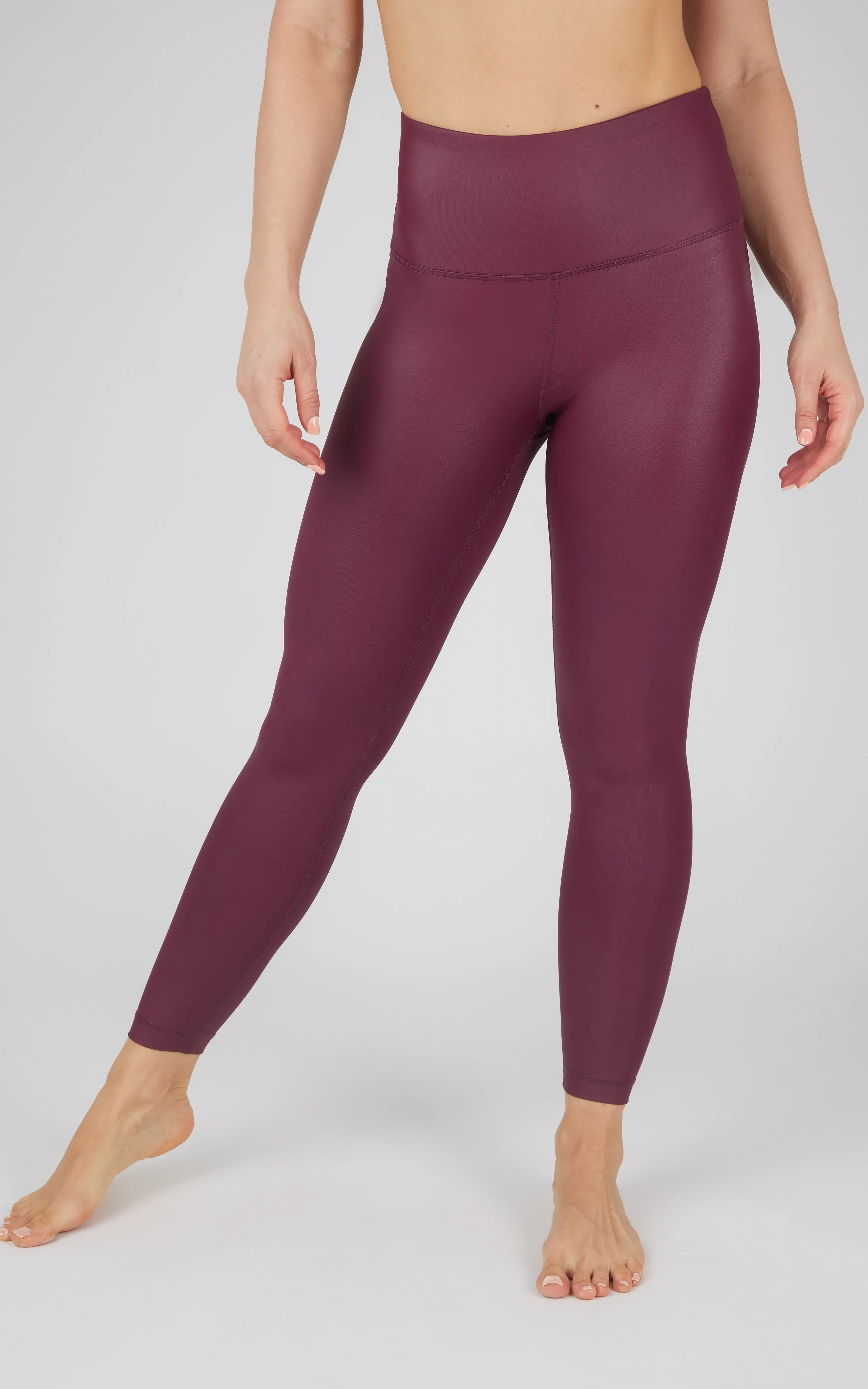 Interlink Faux Leather High Waist Cire 7/8 Ankle