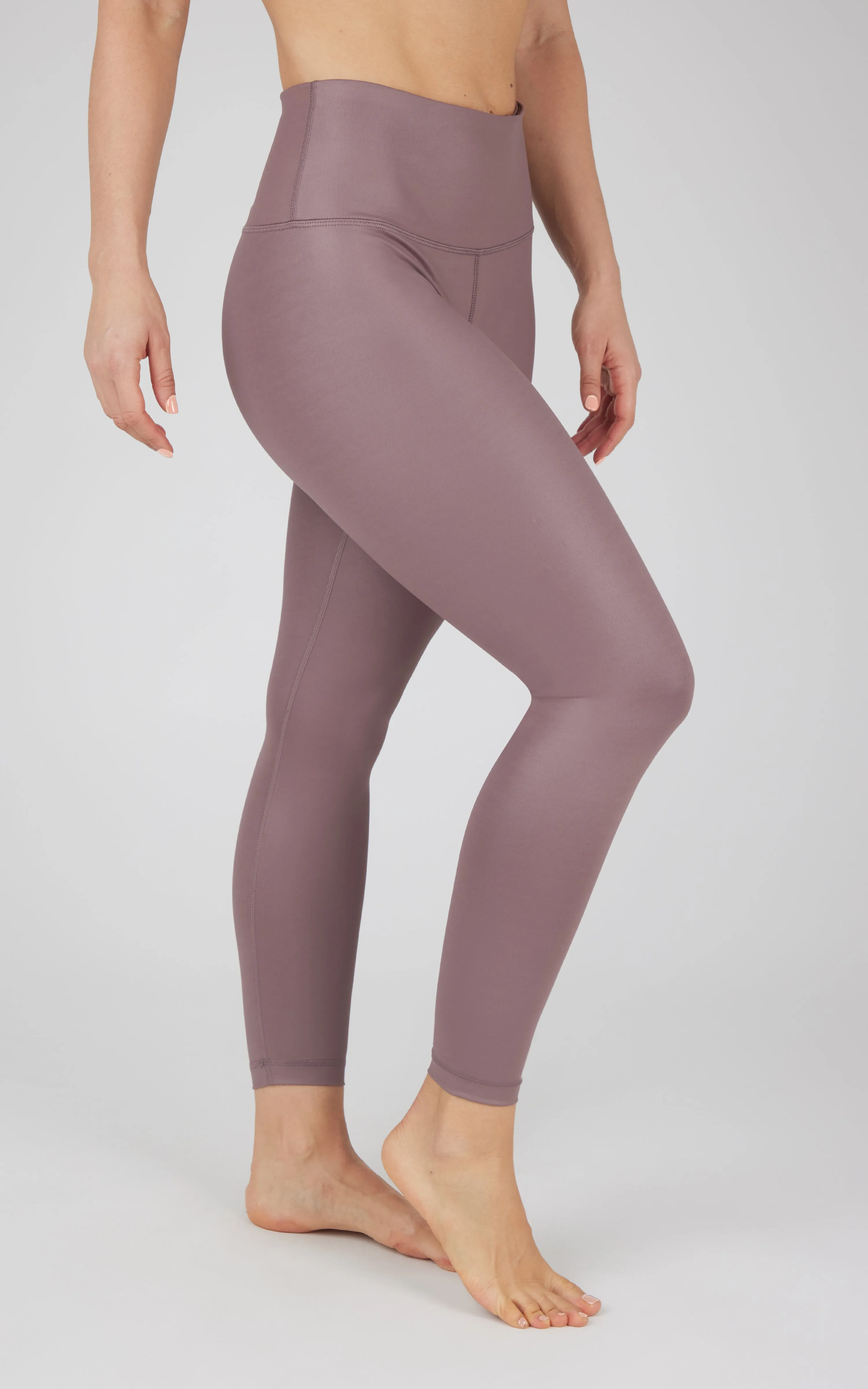 Interlink Faux Leather High Waist Cire 7/8 Ankle