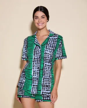 Kurzärmeliges Top & Boxer Pyjama-Set