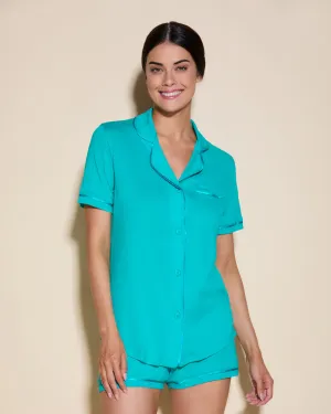 Kurzärmeliges Top & Boxer Pyjama-Set