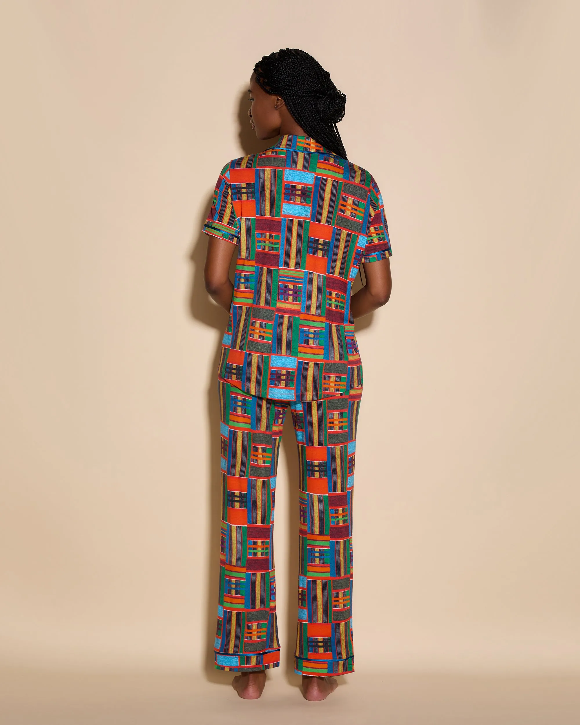 Kurzärmeliges Top & Hose Pyjama-Set