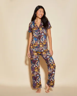 Kurzärmeliges Top & Hose Pyjama-Set