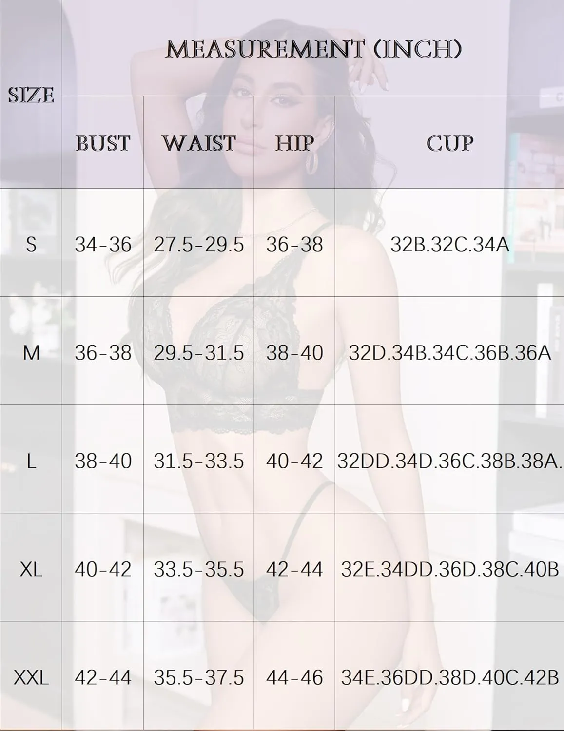 Lace Bralettes Set 2 Piece Bra and Panty Sets