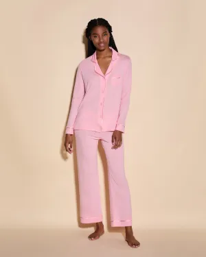 Langärmeliges Top & Boxer Pyjama-Set