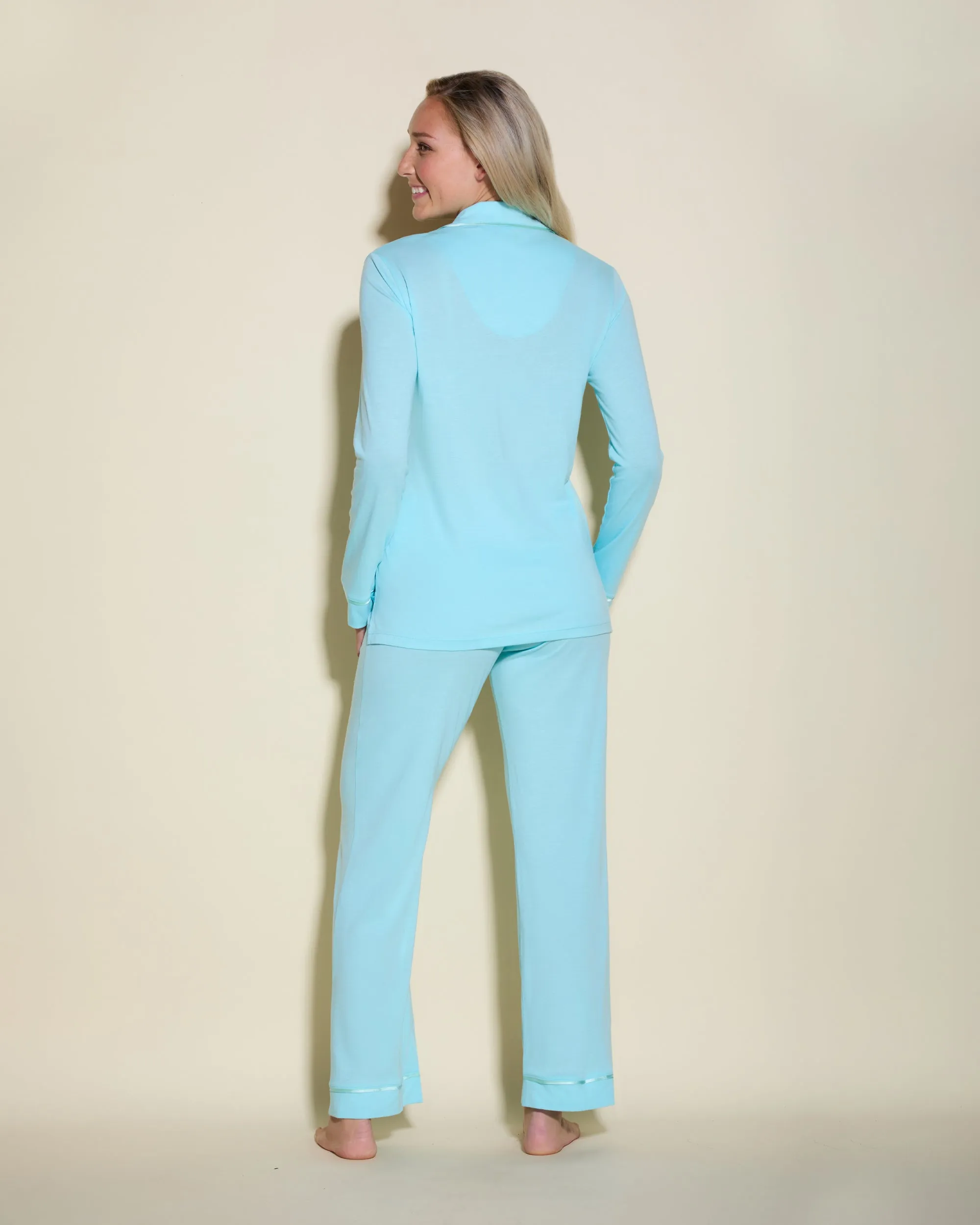 Langärmeliges Top & Boxer Pyjama-Set
