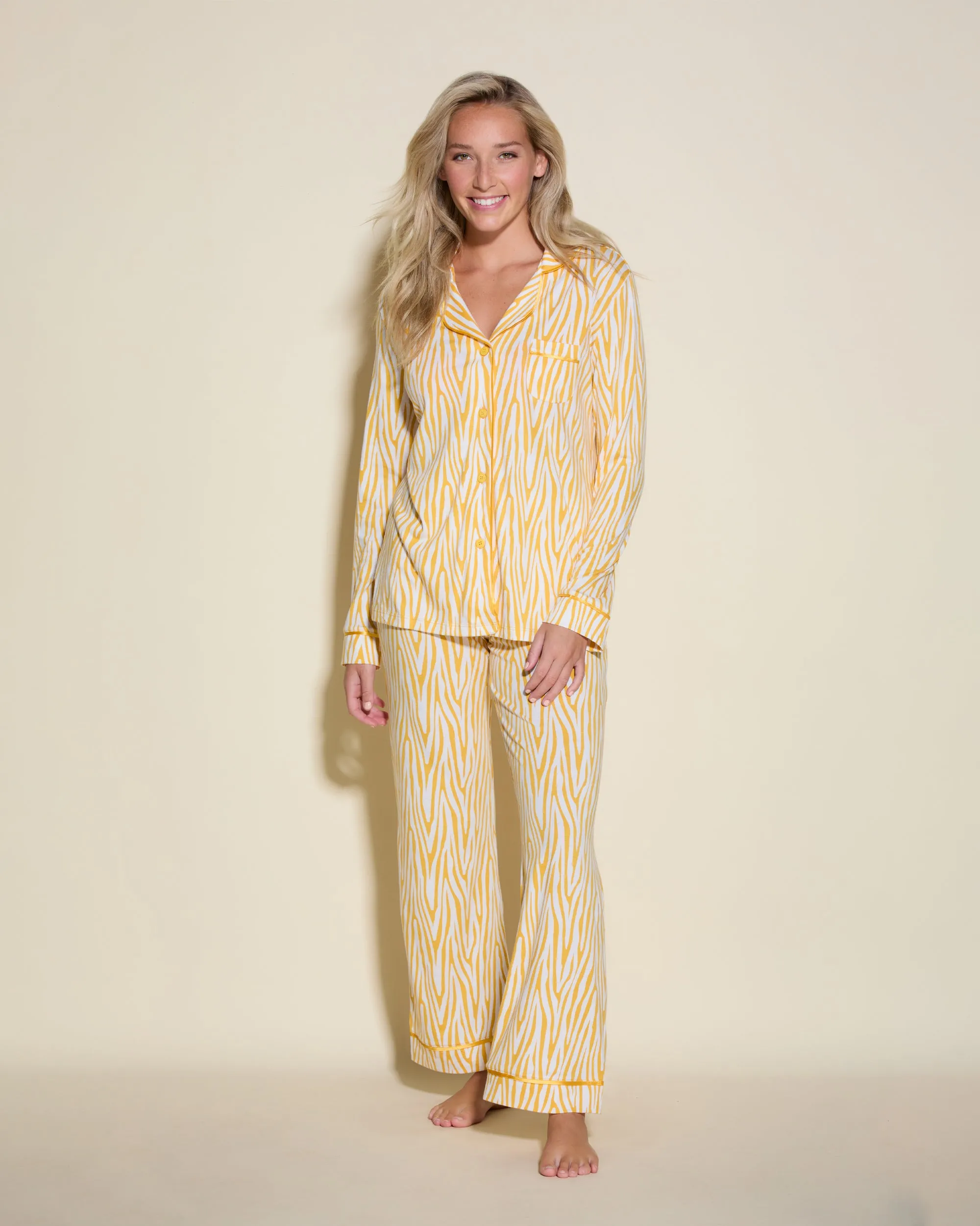 Langärmeliges Top & Hose Pyjama-Set