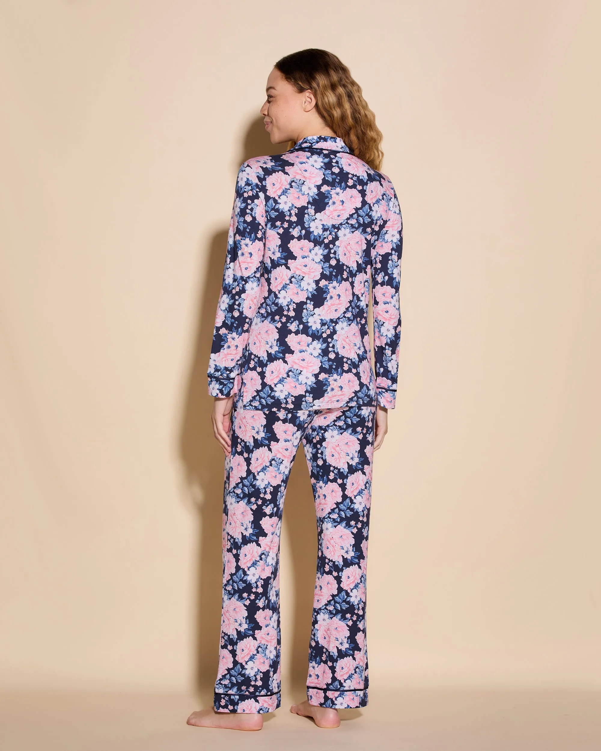 Langärmeliges Top & Hose Pyjama-Set