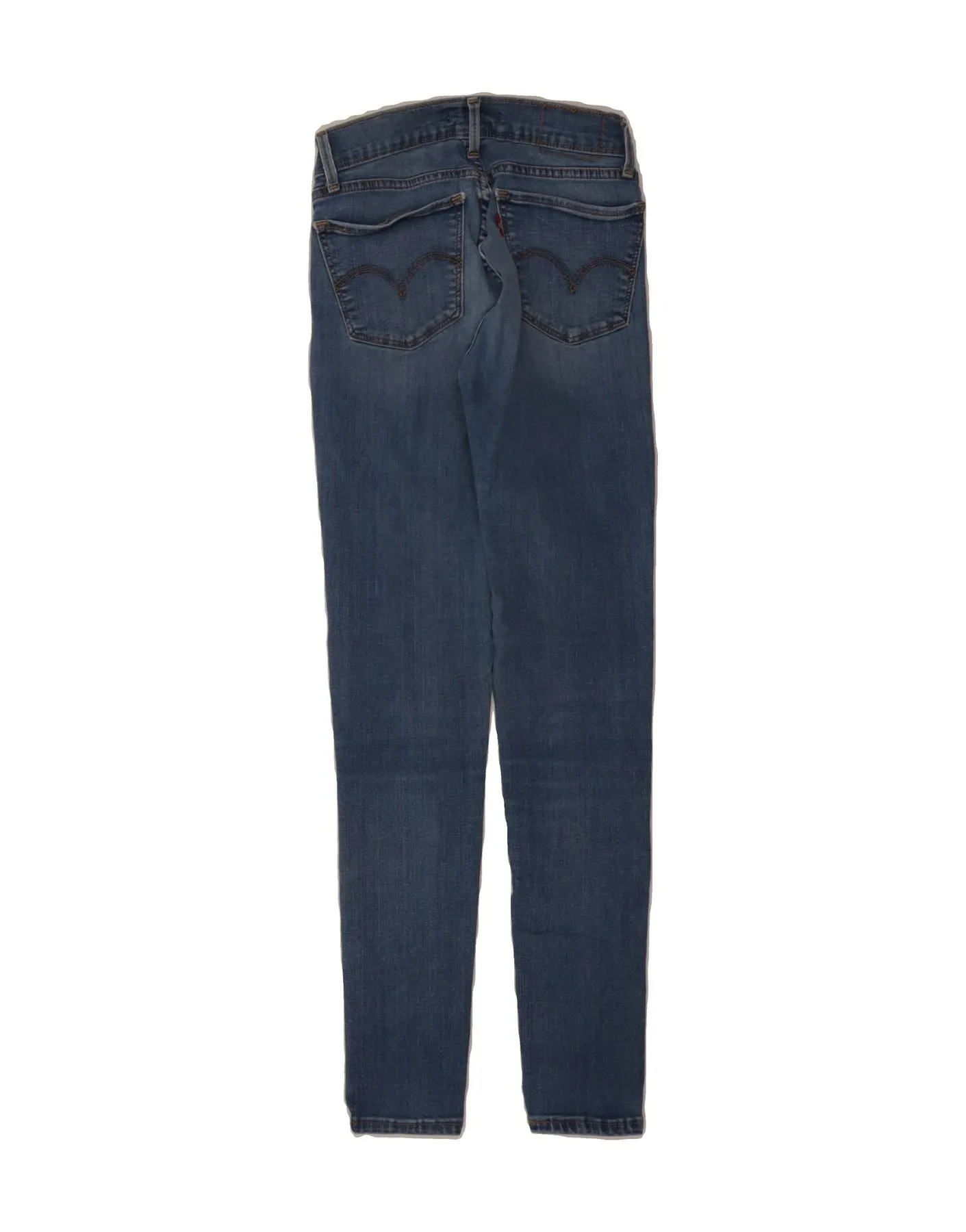 LEVI'S Womens 710 Super Skinny Jeans W24 L28 Blue Cotton