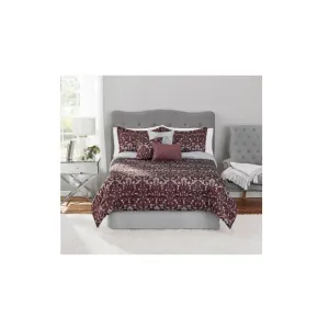 Mainstays 83616 Traditional Damask 7 Piece Comforter Sets, King with Shams