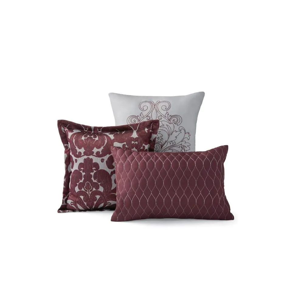 Mainstays 83616 Traditional Damask 7 Piece Comforter Sets, King with Shams