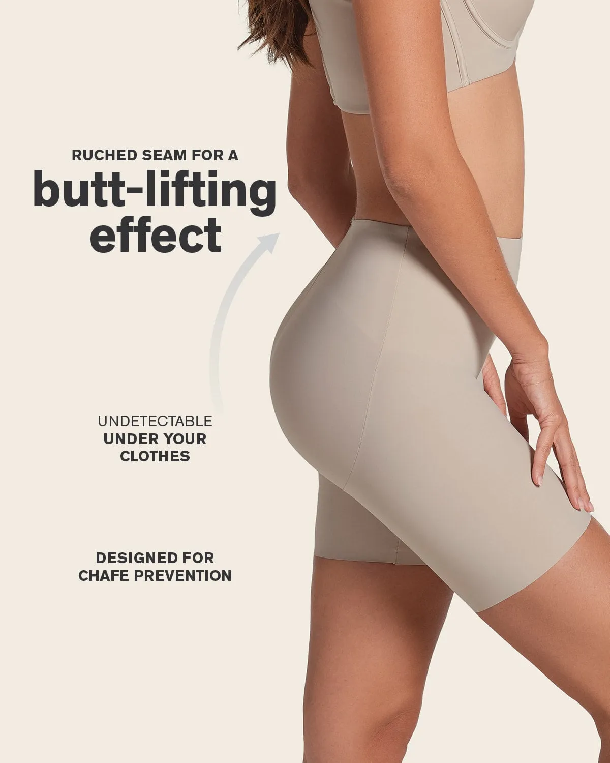 Midrise Anti Chafing Butt Lifter Shaper Short