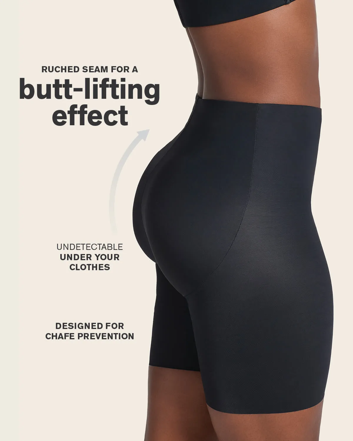 Midrise Anti Chafing Butt Lifter Shaper Short