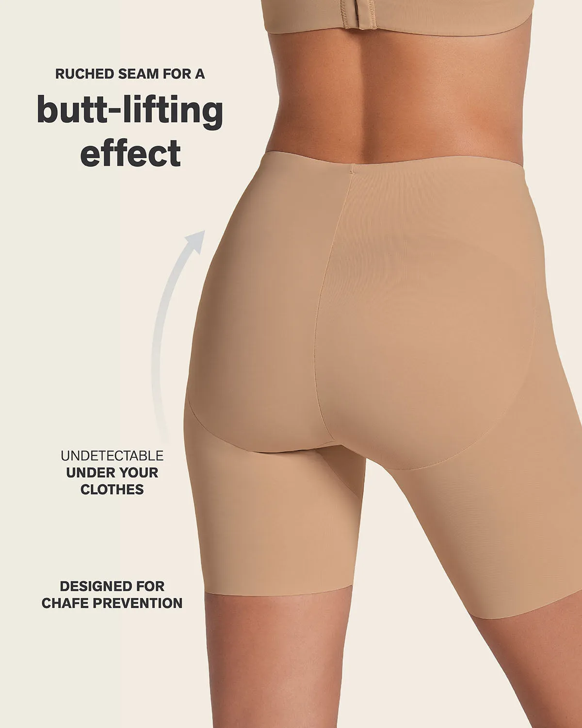 Midrise Anti Chafing Butt Lifter Shaper Short