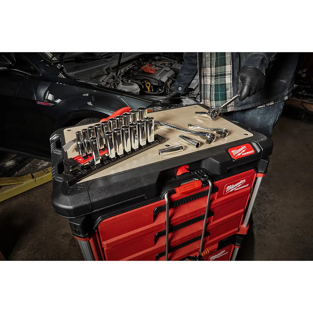 Milwaukee 48-22-9405 - 10pc 3/8 in. SAE Deep Well Sockets with FOUR FLAT™ Sides
