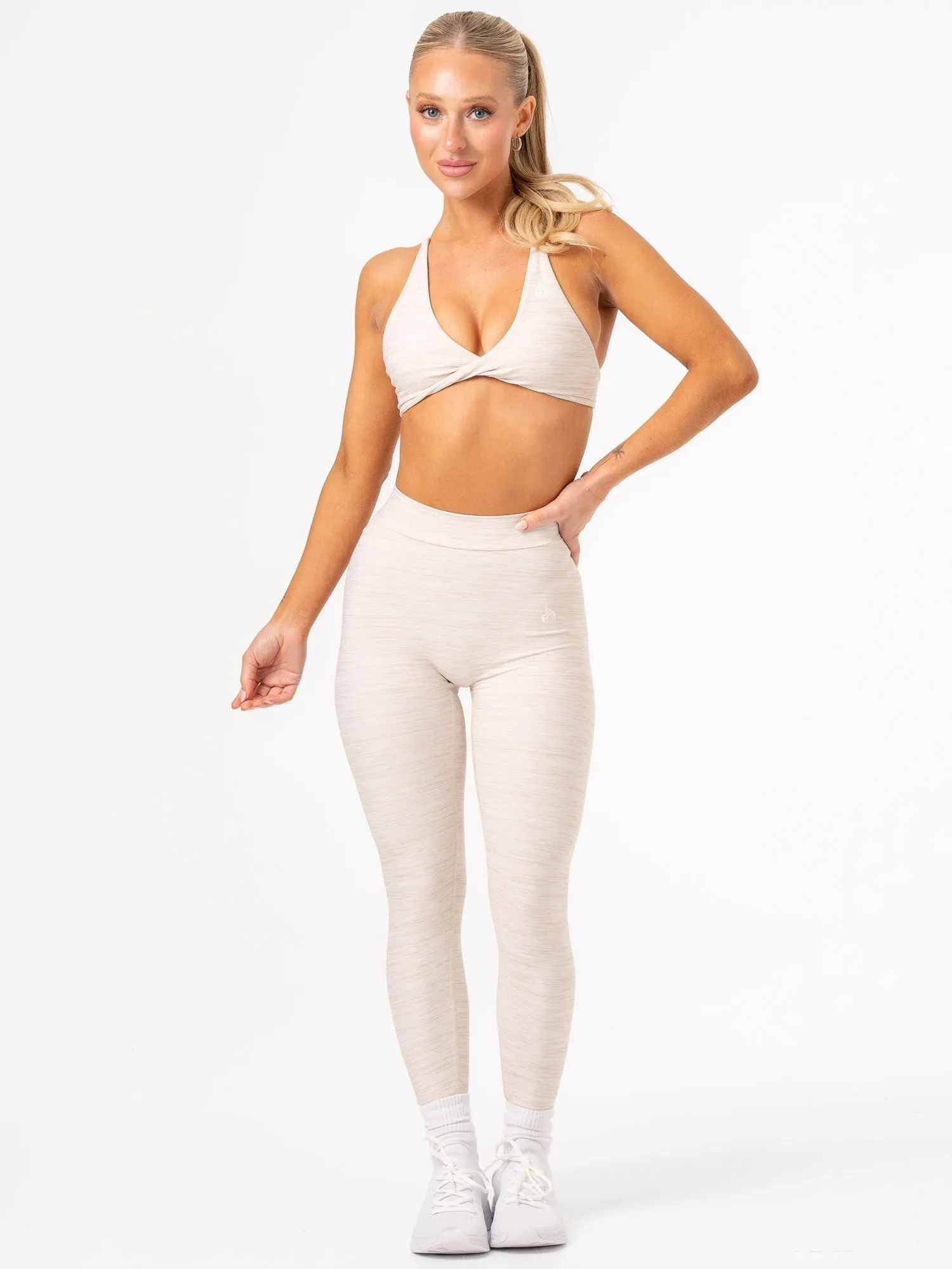 NKD V Scrunch Leggings - Oat Marl