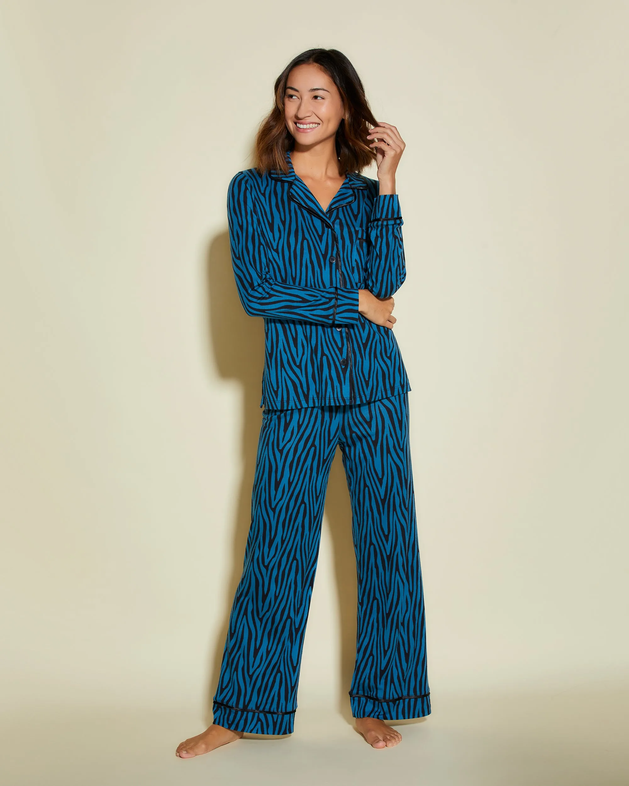 Petite Langarm Top & Hose Pyjama-Set