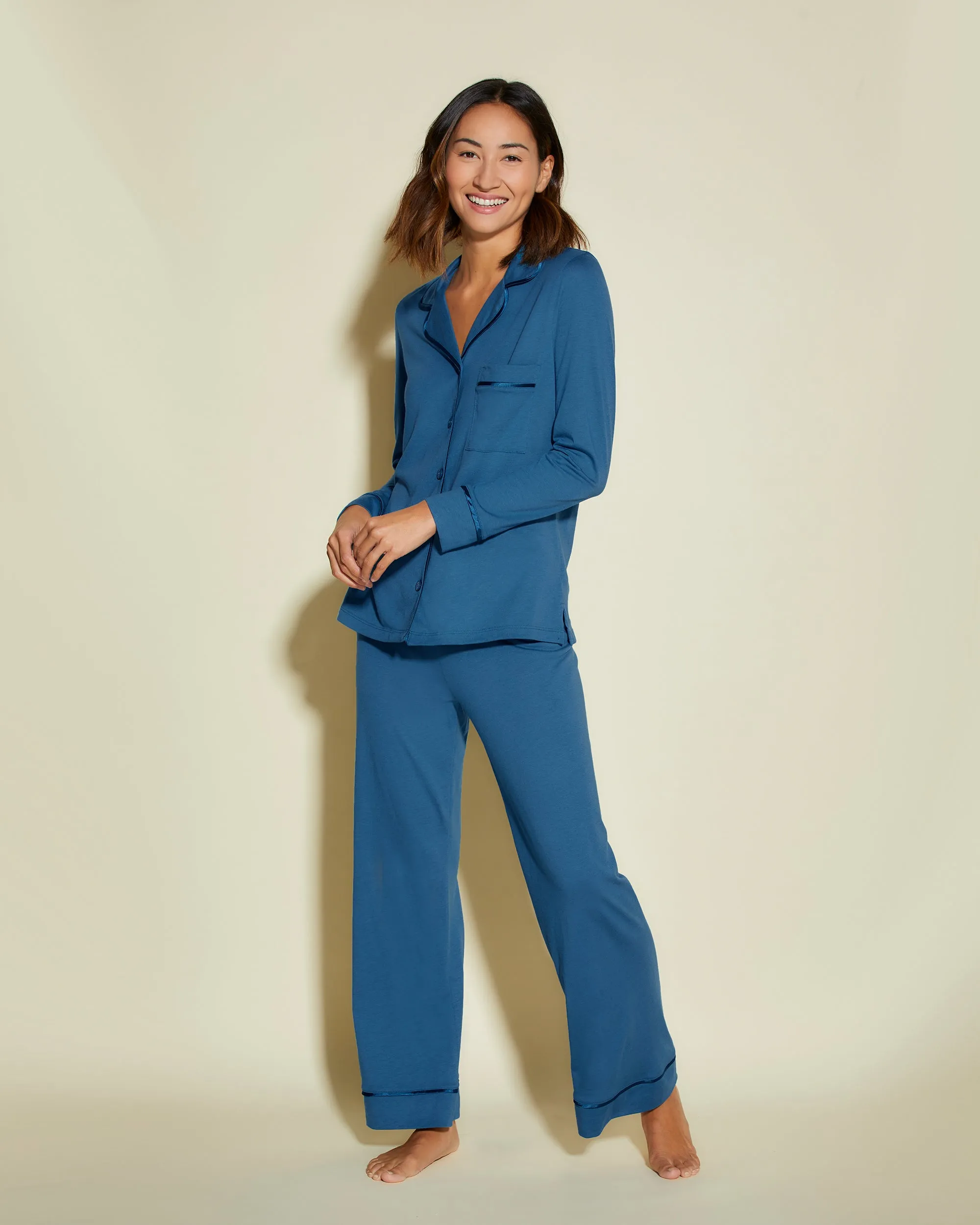 Petite Long Sleeve Top & Pant Pajama Set