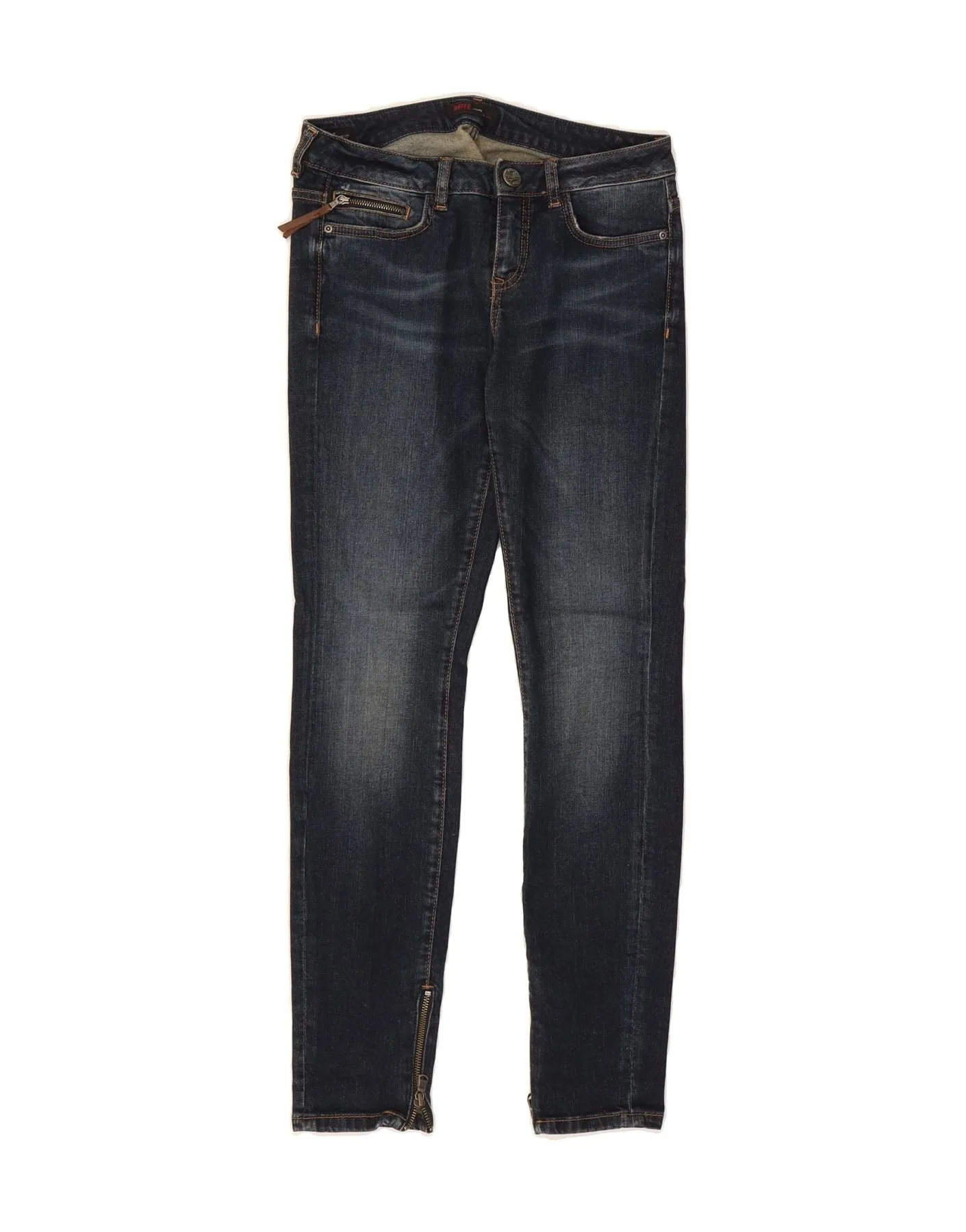 RIFLE Womens Skinny Jeans W29 L30 Navy Blue Cotton