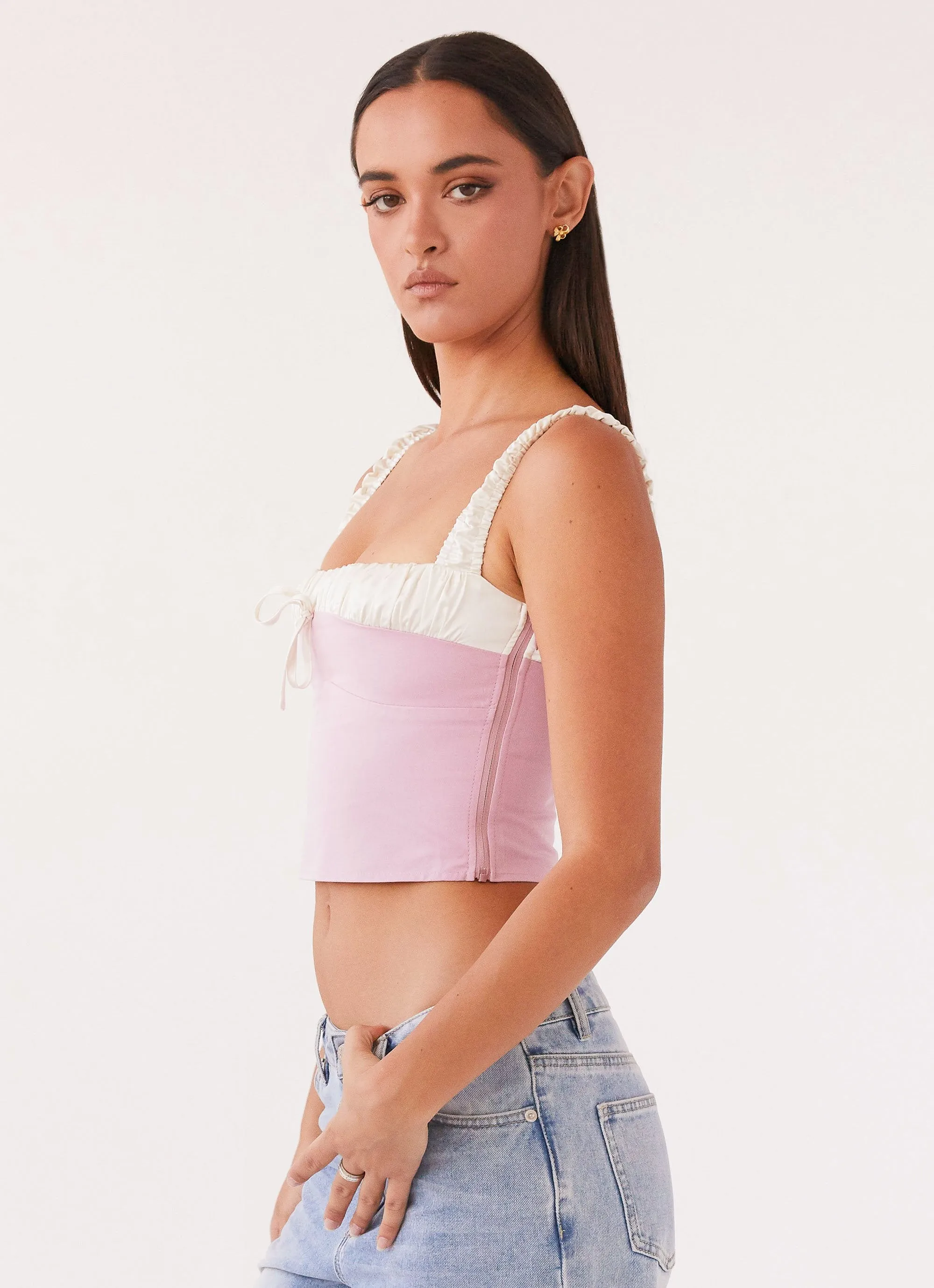Ryder Bustier Top - Pink