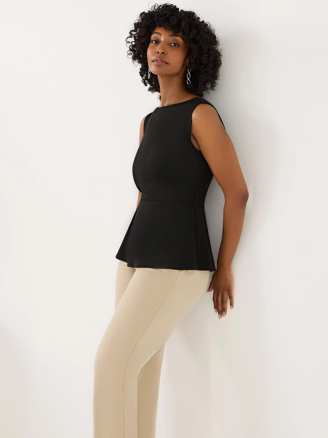 Sleeveless Peplum Top