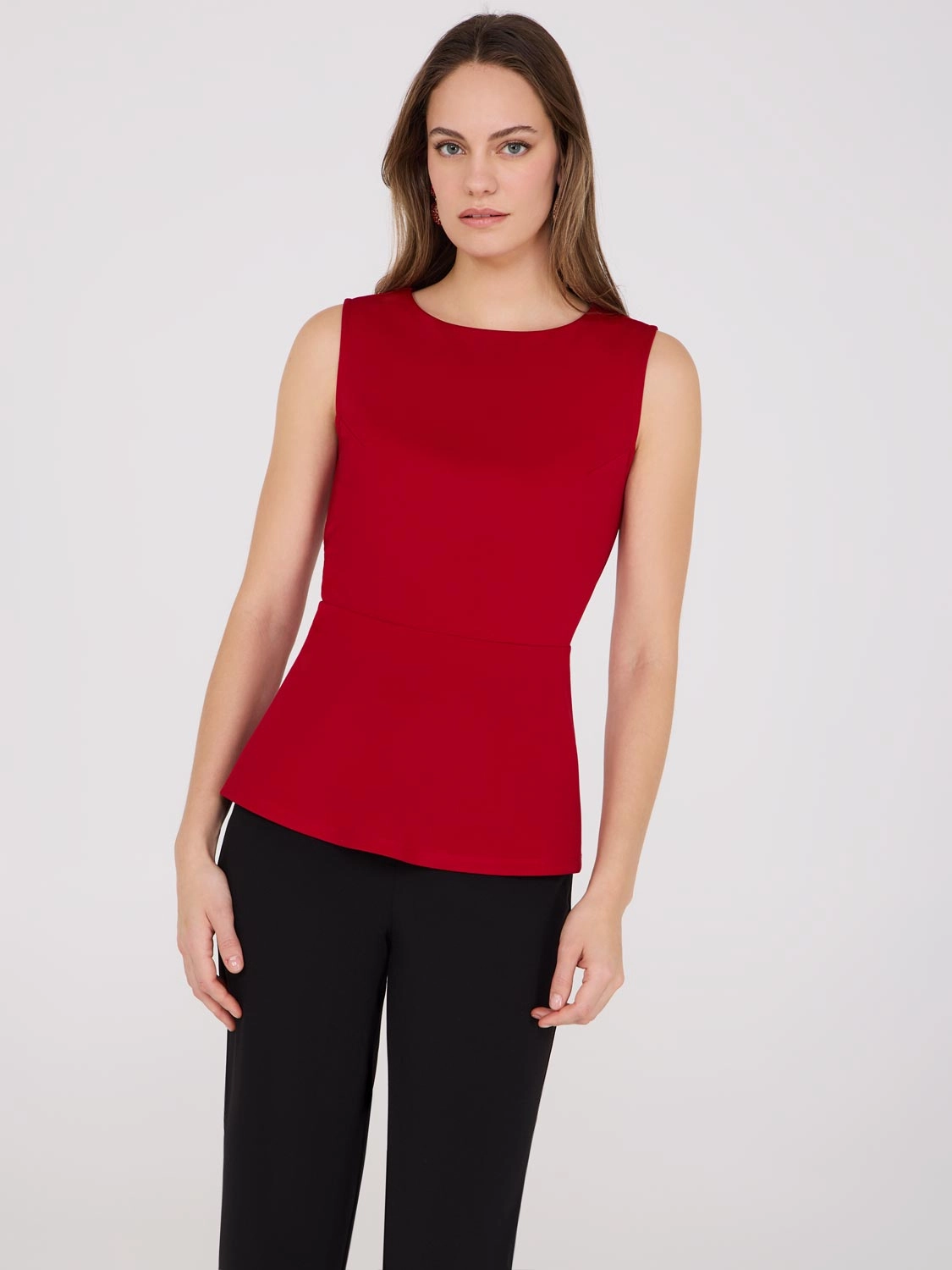 Sleeveless Peplum Top