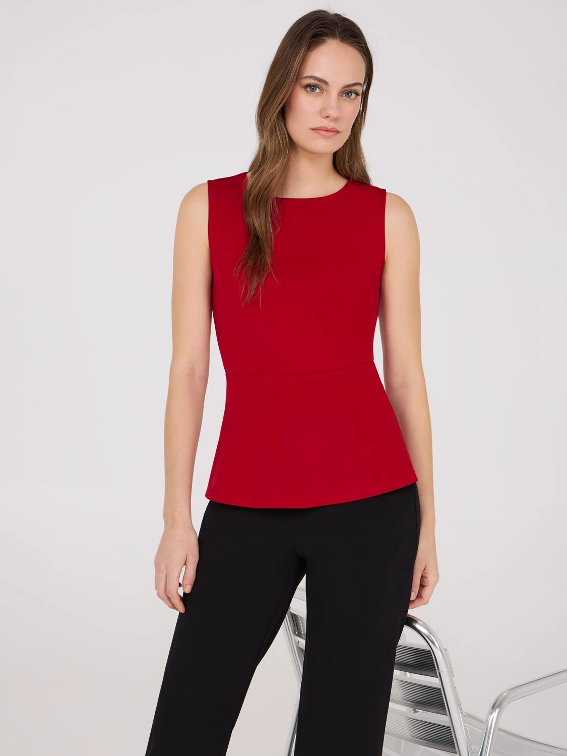 Sleeveless Peplum Top